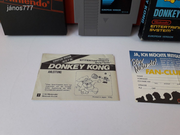 Eredeti Nintendo NES DONKEY KONG konzol játék !!