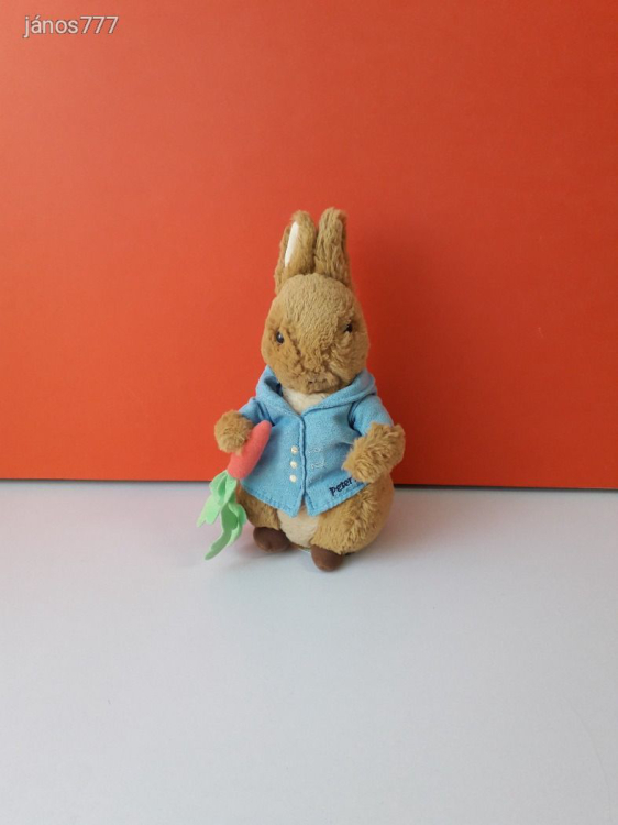 Eredeti Beatrix Potter Peter Rabbit Nyúl Péter mese szereplő plüss kabala 22 cm-es figura EXTRA