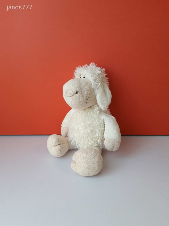 Eredeti NICI BÁRÁNY plüss bari kabala figura 37 cm-es FEHÉR BÁRÁNY plüssfigura !! EXTRA ! ( 2. )