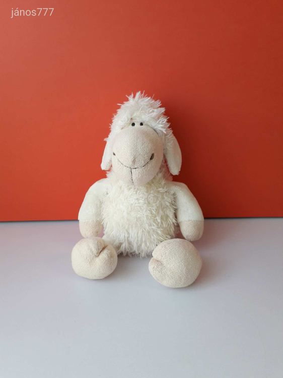 Eredeti NICI BÁRÁNY plüss bari kabala figura 37 cm-es FEHÉR BÁRÁNY plüssfigura !! EXTRA ! ( 2. )
