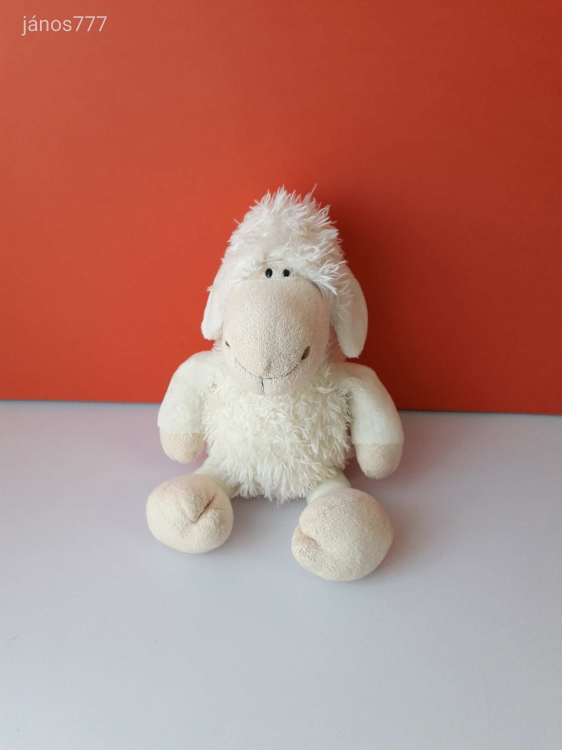 Eredeti NICI BÁRÁNY plüss bari kabala figura 37 cm-es FEHÉR BÁRÁNY plüssfigura !! EXTRA ! ( 2. )