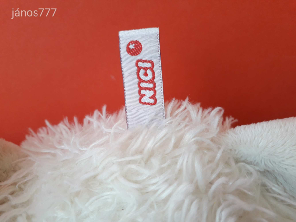 Eredeti NICI BÁRÁNY plüss bari kabala figura 37 cm-es FEHÉR BÁRÁNY plüssfigura !! EXTRA ! ( 2. )
