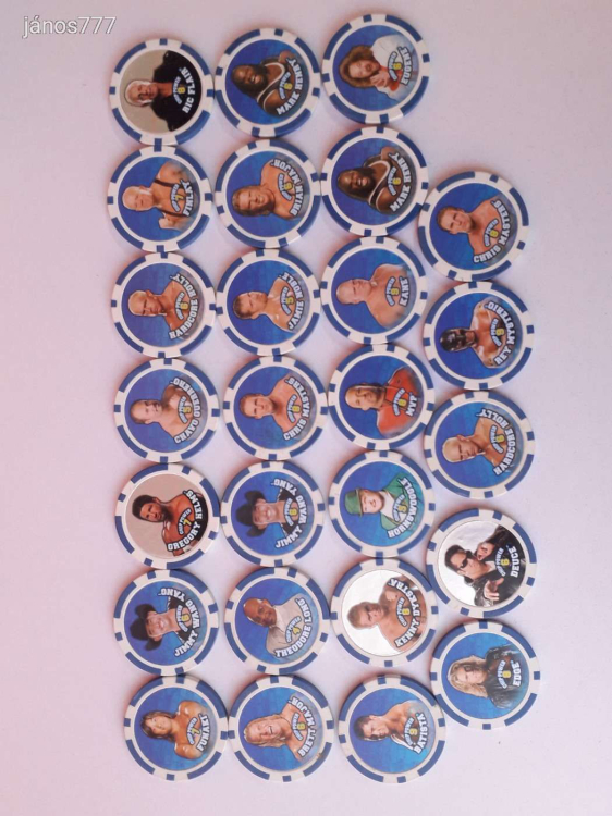 Eredeti WWE Power Pankrátor zseton !! Póker zseton !! 97db