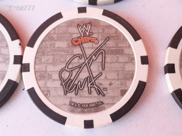 Eredeti WWE Power Pankrátor zseton !! Póker zseton !! 97db