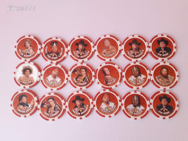Eredeti WWE Power Pankrátor zseton !! Póker zseton !! 97db