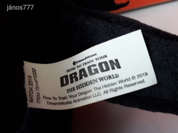 Eredeti How to Train Your Dragon Így Neveld a Sárkányodat plüss sárkány ÉJFÚRIA kabala 41 cm EXTRA