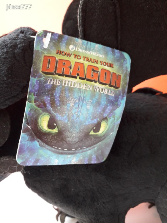 Eredeti How to Train Your Dragon Így Neveld a Sárkányodat plüss sárkány ÉJFÚRIA kabala 41 cm EXTRA