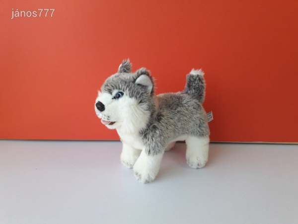 Eredeti LEOSCO HUSKY kutya plüss 25 cm-es kutyus kabala figura !! EXTRA !! ÉLETHŰ !!