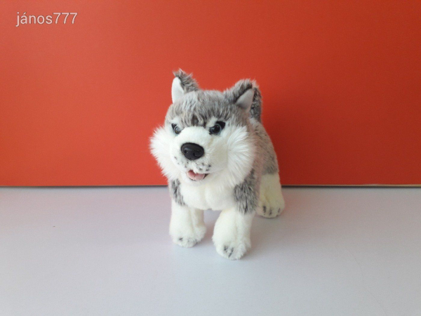Eredeti LEOSCO HUSKY kutya plüss 25 cm-es kutyus kabala figura !! EXTRA !! ÉLETHŰ !!