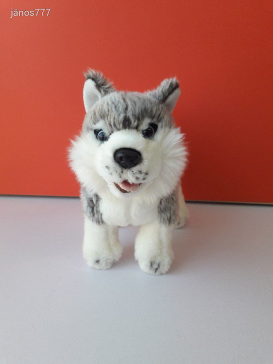 Eredeti LEOSCO HUSKY kutya plüss 25 cm-es kutyus kabala figura !! EXTRA !! ÉLETHŰ !!