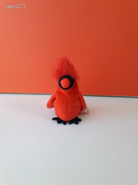 Eredeti Ty MADÁR plüss piros madár kabala figura 16 cm-es ! ÉLETHŰ !