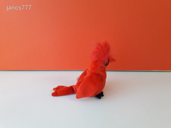 Eredeti Ty MADÁR plüss piros madár kabala figura 16 cm-es ! ÉLETHŰ !