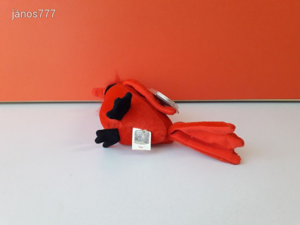Eredeti Ty MADÁR plüss piros madár kabala figura 16 cm-es ! ÉLETHŰ !