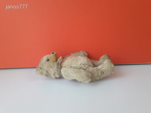 Eredeti FECHTER antik mackó medve régi öreg maci ! 25 cm-es kemény töltetű moher maci ! EXTRA