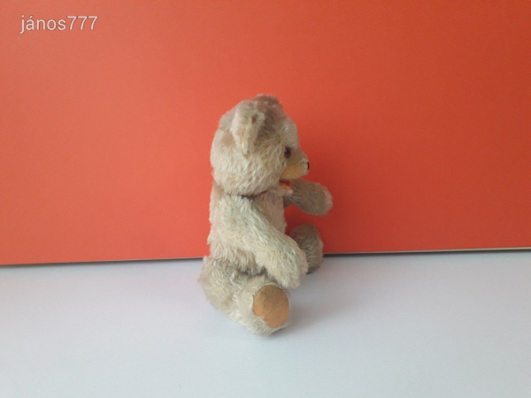 Eredeti FECHTER antik mackó medve régi öreg maci ! 25 cm-es kemény töltetű moher maci ! EXTRA