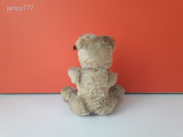 Eredeti FECHTER antik mackó medve régi öreg maci ! 25 cm-es kemény töltetű moher maci ! EXTRA