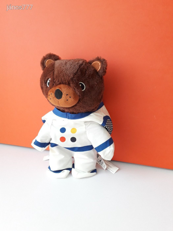 Eredeti IKEA Űrhajós MACI plüss kabala figura 28 cm-es AFTONSPARV plüss mackó !