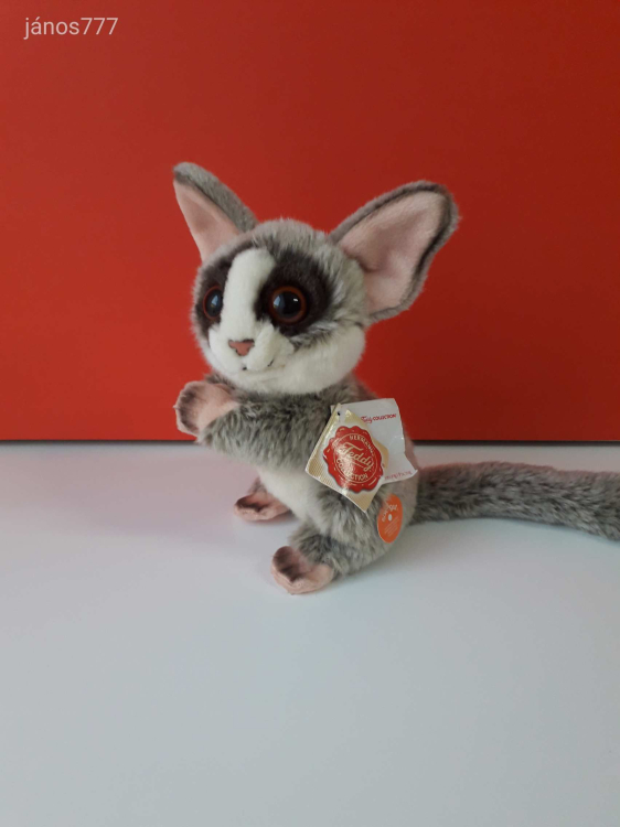 Eredeti Teddy Hermann MAJOM plüss ritkaság Galágó egérmaki kabala figura ! EXTRA !! ÉLETHŰ !!