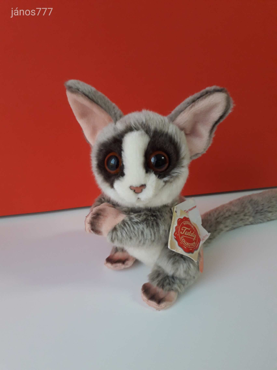 Eredeti Teddy Hermann MAJOM plüss ritkaság Galágó egérmaki kabala figura ! EXTRA !! ÉLETHŰ !!