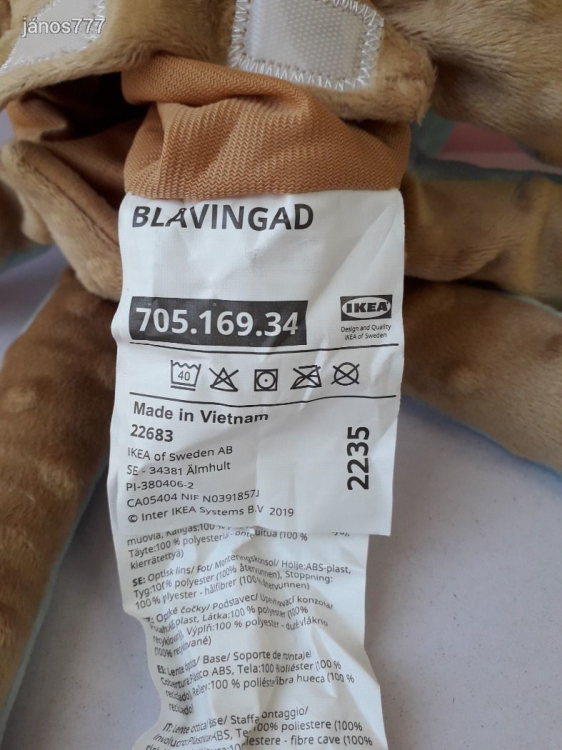Eredeti IKEA POLIP plüss kabala figura !! 35 cm-es plüssfigura !! EXTRA !!