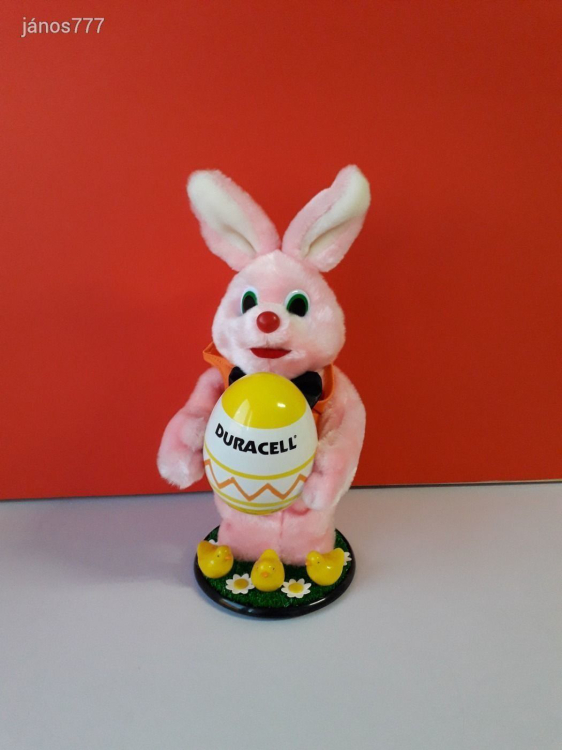 Eredeti Duracell Nyúl elemes Húsvéti nyuszi 35 cm-es Easter Bunny - Mozgó - Hangot adó !! EXTRA !!