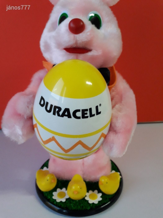 Eredeti Duracell Nyúl elemes Húsvéti nyuszi 35 cm-es Easter Bunny - Mozgó - Hangot adó !! EXTRA !!