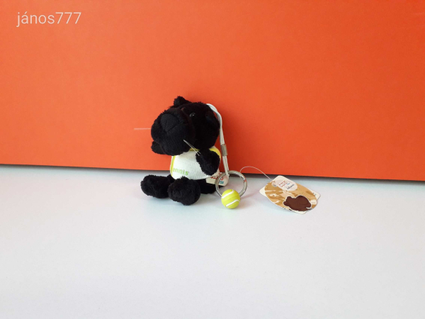 Eredeti NICI SPORTS plüss párduc kabala figura 10 cm-es NICI kulcstartó - Tennis - tenisz