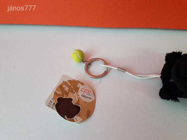 Eredeti NICI SPORTS plüss párduc kabala figura 10 cm-es NICI kulcstartó - Tennis - tenisz