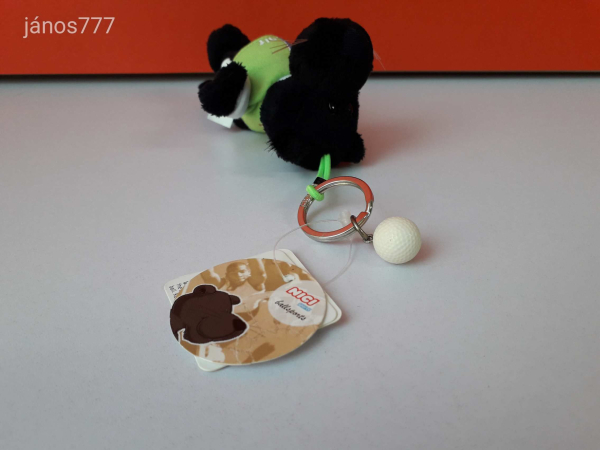 Eredeti NICI SPORTS plüss párduc kabala figura 10 cm-es NICI kulcstartó - Golf ( 2. )