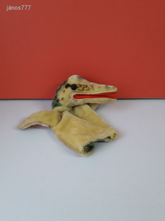 Eredeti STEIFF Krokodil BÁB antik régi kabala figura 24 cm-es ! EXTRA !