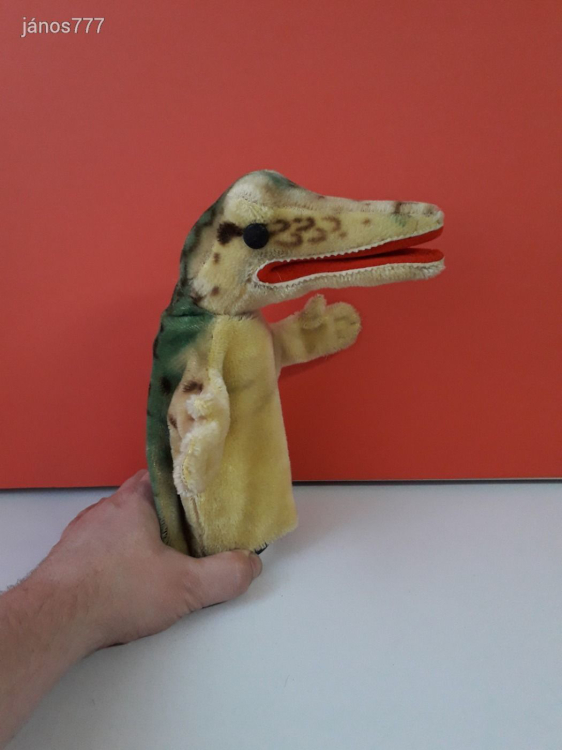 Eredeti STEIFF Krokodil BÁB antik régi kabala figura 24 cm-es ! EXTRA !