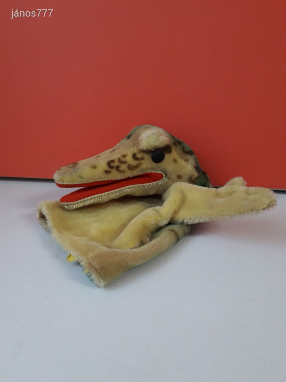 Eredeti STEIFF Krokodil BÁB antik régi kabala figura 24 cm-es ! EXTRA !