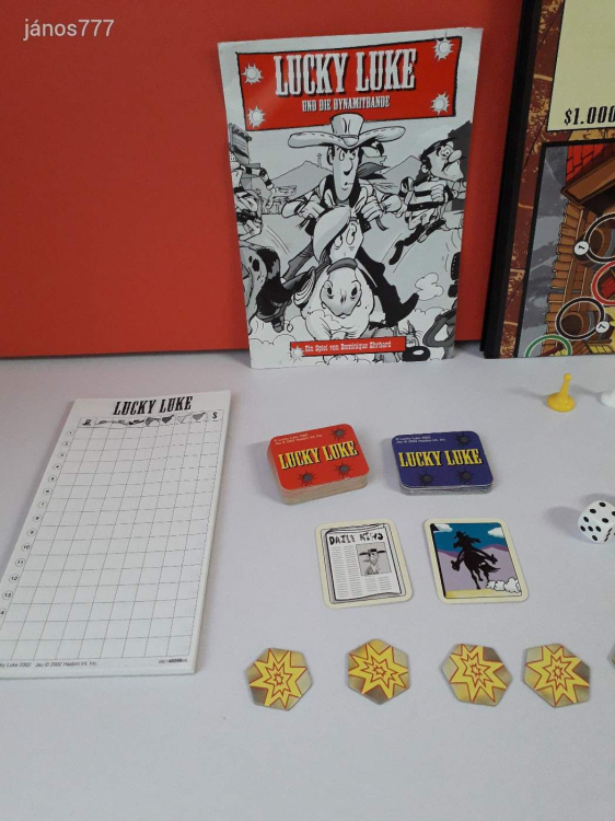 Eredeti Hasbro MB 2002 LUCKY LUKE társasjáték !!