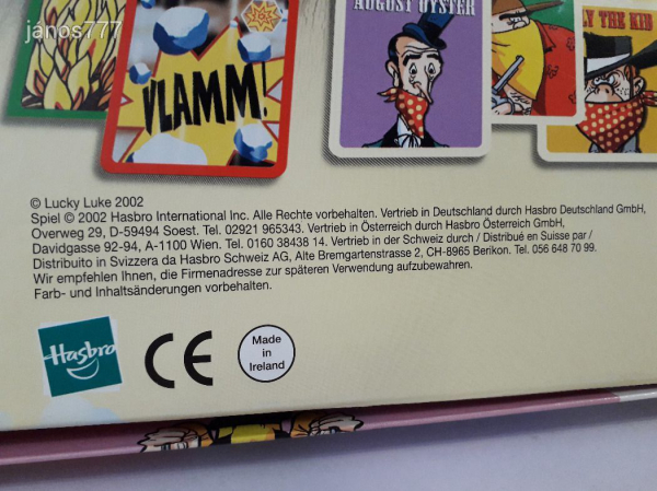 Eredeti Hasbro MB 2002 LUCKY LUKE társasjáték !!