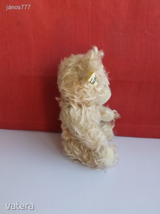 Eredeti FECHTER antik mackó medve régi öreg maci !!! 27 cm-es !! Szalma töltetű moher maci !!! EXTRA
