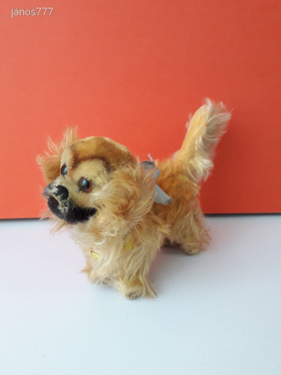 Eredeti STEIFF KUTYA PEKY PALOTAPINCSI pekingi palotakutya 21 cm antik STEIFF PEKINGESE Dog