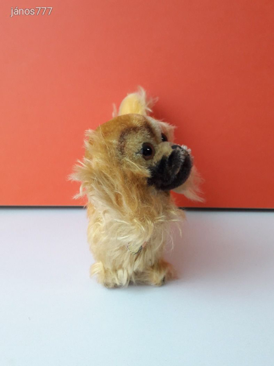 Eredeti STEIFF KUTYA PEKY PALOTAPINCSI pekingi palotakutya 21 cm antik STEIFF PEKINGESE Dog