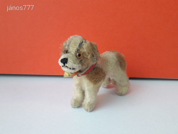 Eredeti STEIFF KUTYA Bernáthegyi kutya 13 cm antik kabala figura STEIFF St. Bernard Dog EXTRA !!!