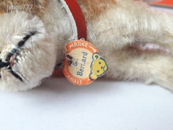 Eredeti STEIFF KUTYA Bernáthegyi kutya 13 cm antik kabala figura STEIFF St. Bernard Dog EXTRA !!!