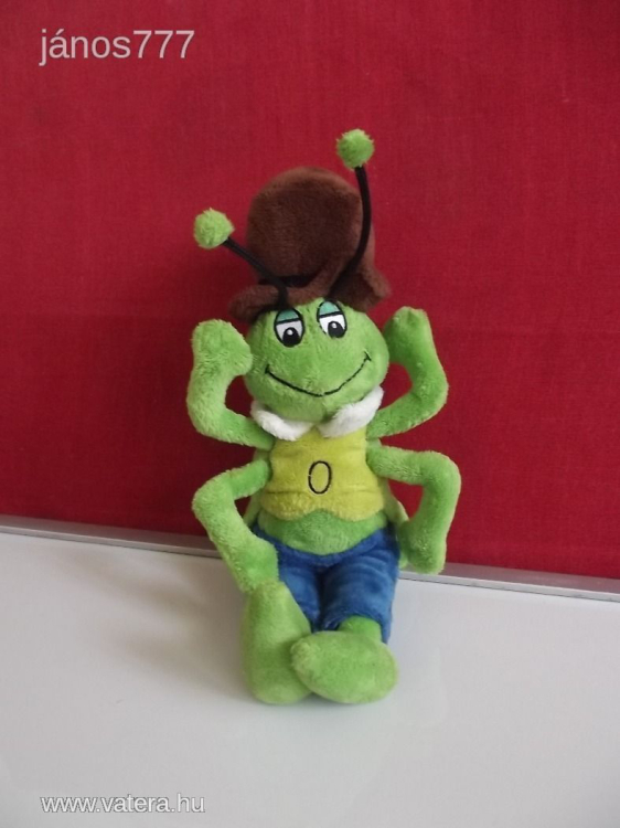 Eredeti Maja a méhecske barátja FLIP szöcske plüss !! 30 cm-es kabala figura !!!