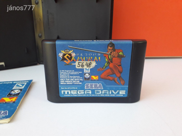 Eredeti SEGA Mega Drive SECOND SAMURAI konzol játék !!