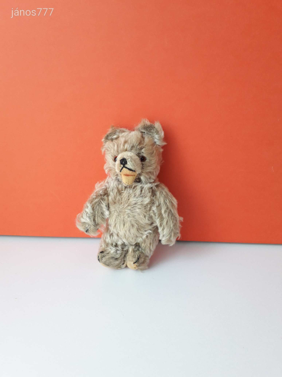 STEIFF maci régi antik medve plüss mackó ! 20 cm-es retro régiség !