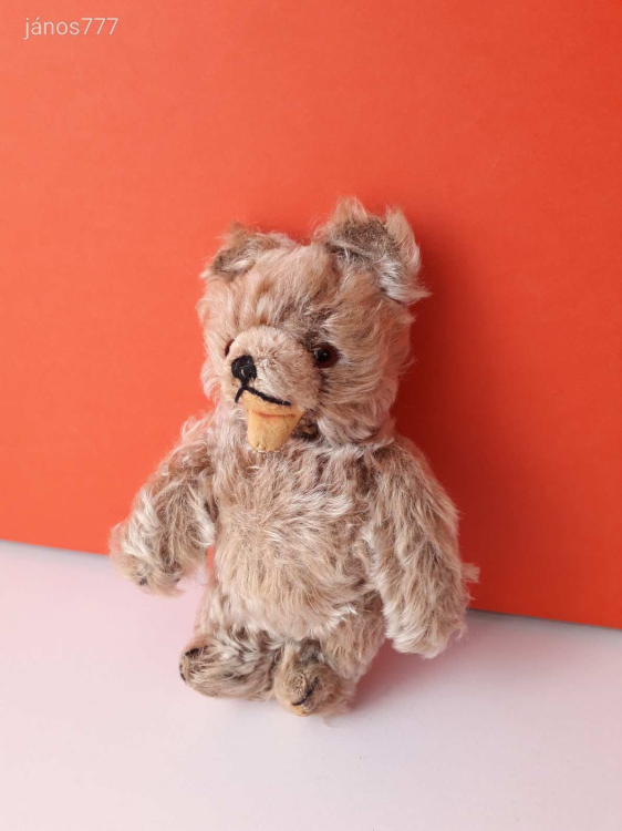 STEIFF maci régi antik medve plüss mackó ! 20 cm-es retro régiség !