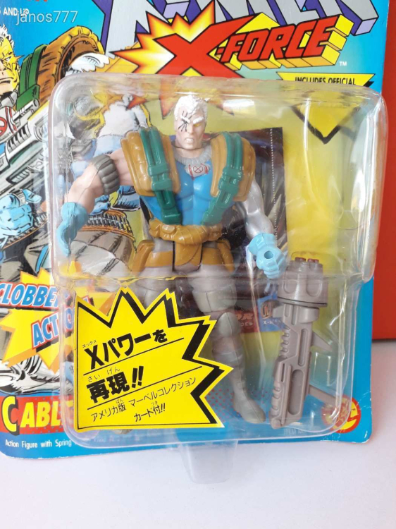 Eredeti Toy Biz 1992 The Uncanny X Men X-Force Cable akciófigura !! Bontatlan !