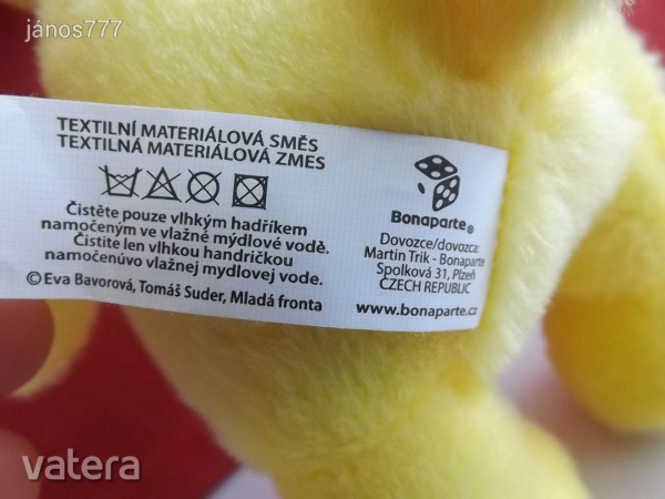 Eredeti Eva Bavorova Pupík kutya figura !! Cseh mese szereplő 30 cm-es plüss kutyus !! EXTRA !!