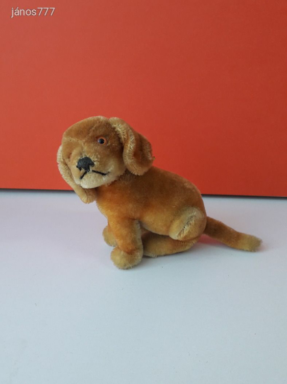 Eredeti STEIFF kutya TACSKÓ 20 cm antik STEIFF Dachshund Dog kabala figura !! EXTRA !!