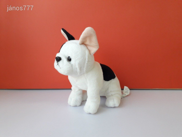 Francia bulldog kutya plüss 26 cm-es kutyus kabala figura !! EXTRA !! ÉLETHŰ !!