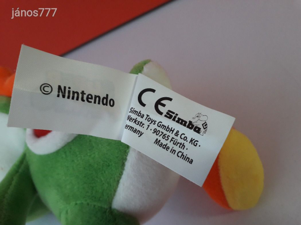 Eredeti Simba Nintendo SUPER MARIO YOSHI plüssfigura 23 cm-es plüss kabala figura !!!