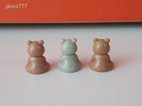 Teddy's Wonderland mini retro mackó játék medve figura csomag 3 db vintage maci EGYÜTT !! EXTRA