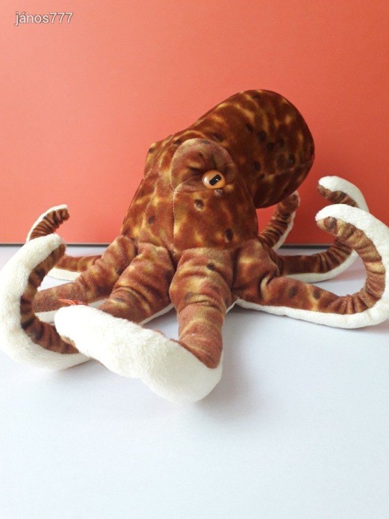 Eredeti Wild Republic POLIP plüss ritkaság Nagy méretű 37 cm-es kabala figura !! EXTRA !! ÉLETHŰ !!